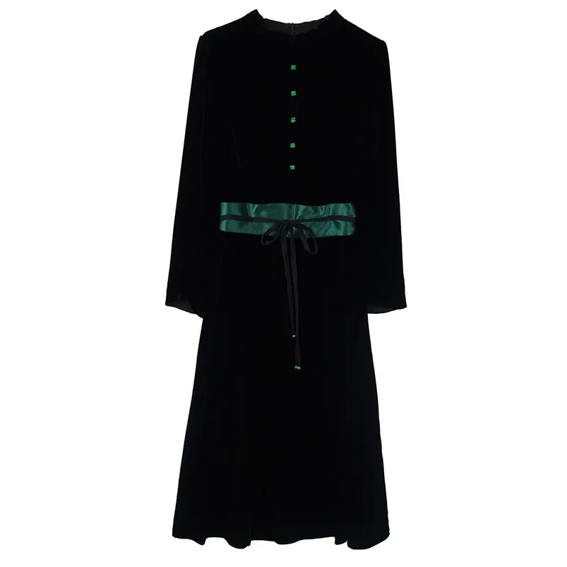 Высококачественное возрастное платье для мамы среднего возраста осень/зима