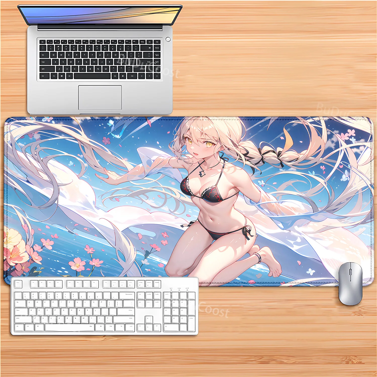 Аниме Fate Stay Night Saber alter teclado коврик для мыши игровой аксессуары ПК клавиатуры
