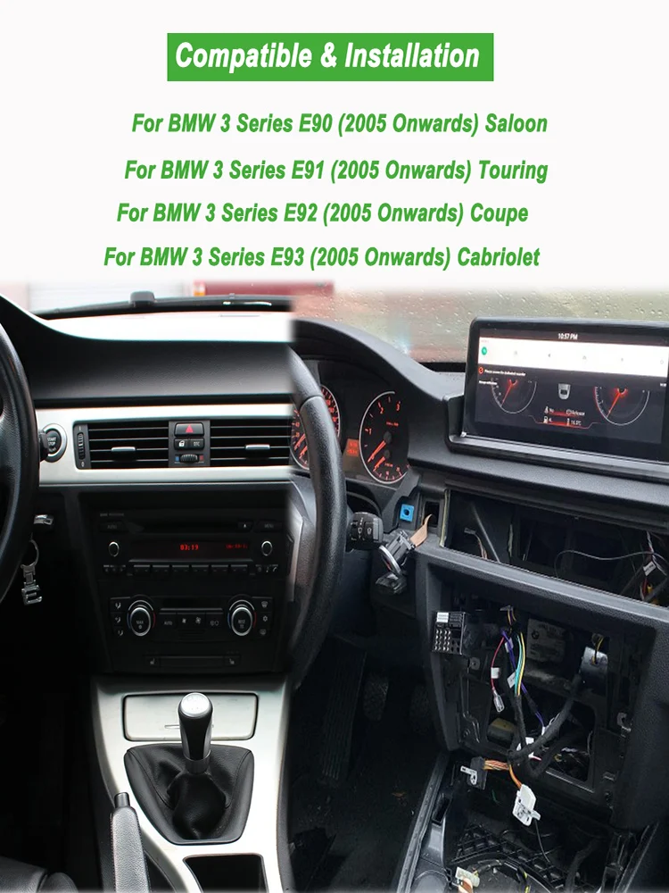 Bonroad 10 25 'ɻMW E90 Linux беспроводной Carplay Android автомобильный мультимедийный экран
