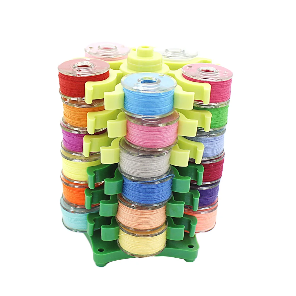 

Rotary Bobbin Storage Holder Detachable Tower Thread Bobbin Clip Stand Embroidery Sewing Accessories Organizer