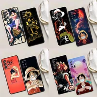 anime luffy one piece phone case for samsung a01 a02 a03s a11 a12 a21s a32 a41 a72 a52s 5g a91 a91s case soft silicone