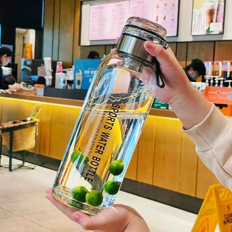 

Travel Water Drinkware With Fruit Waterbottle Strap,sport Portable With Juice Glass Bottles Tea Outdoor Glass Bottle Infuser