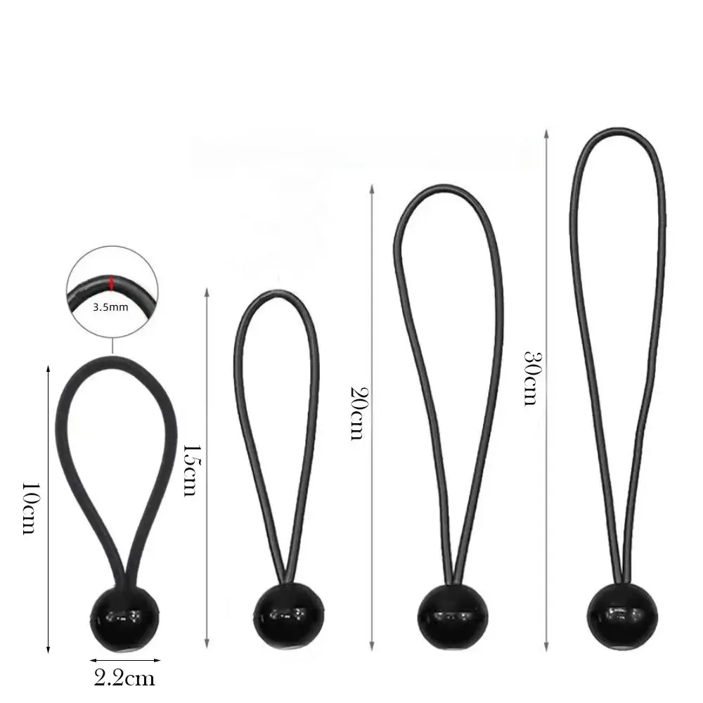 10 шт. высококачественный черный банджи-шнур веревка 10-30 см универсальный