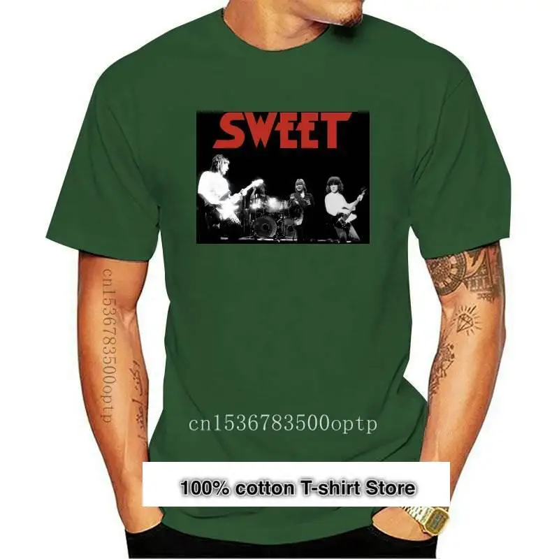 

Camiseta negra de banda dulce para hombre, camisa clásica de Rock Glam, talla S-3XL, novedad de 2021