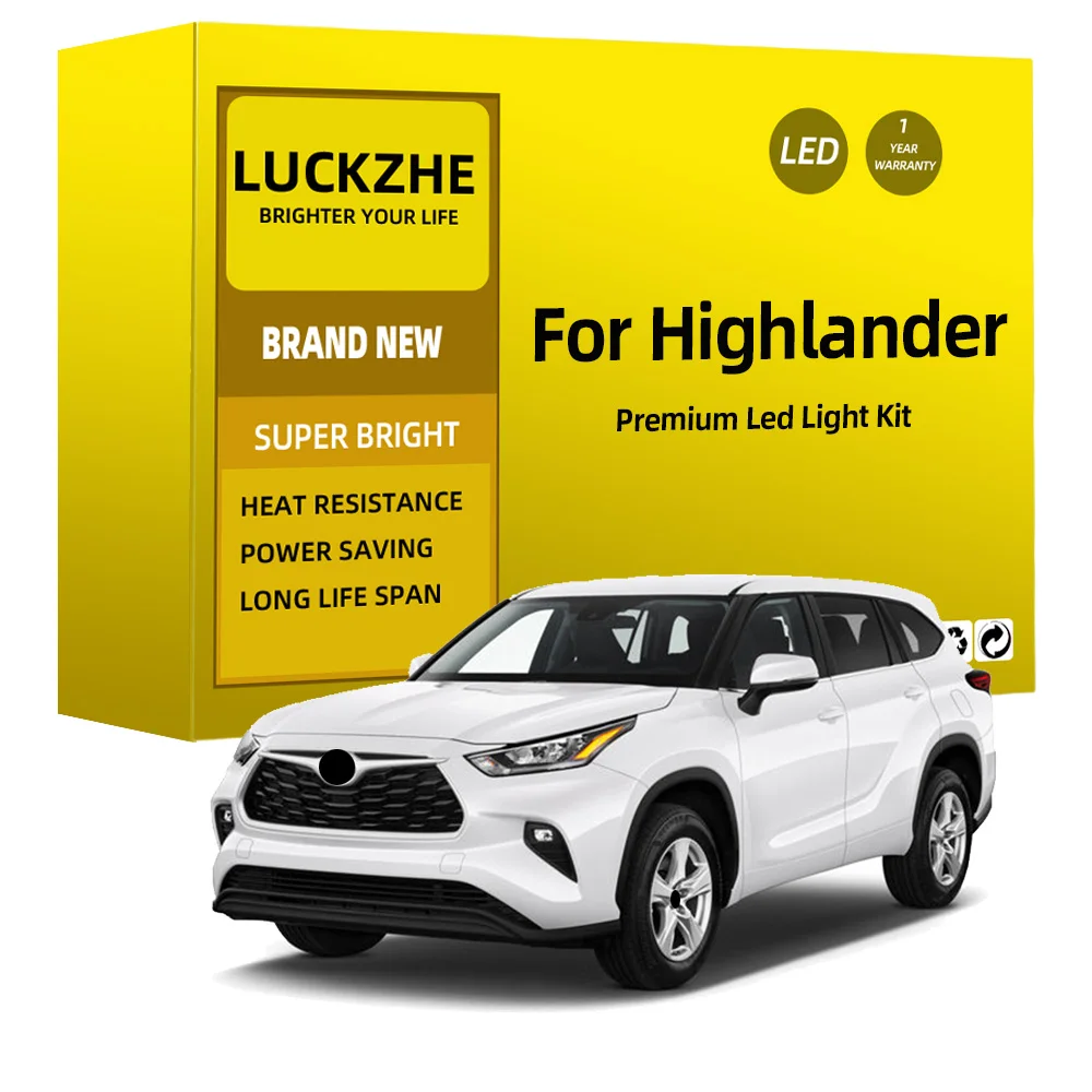 

Car Led Interior Light Kit For Toyota Highlander 2001-2015 2016 2017 2018 2019 2020 2021 2022 Dome Map Light Canbus No Error
