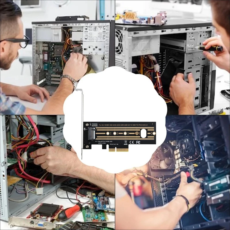 PCI-E 4 0 адаптер карты X4 GEN4 NVME KEY-M.2 карта Поддержка 2230/2242/2260/2280/22110 SSD