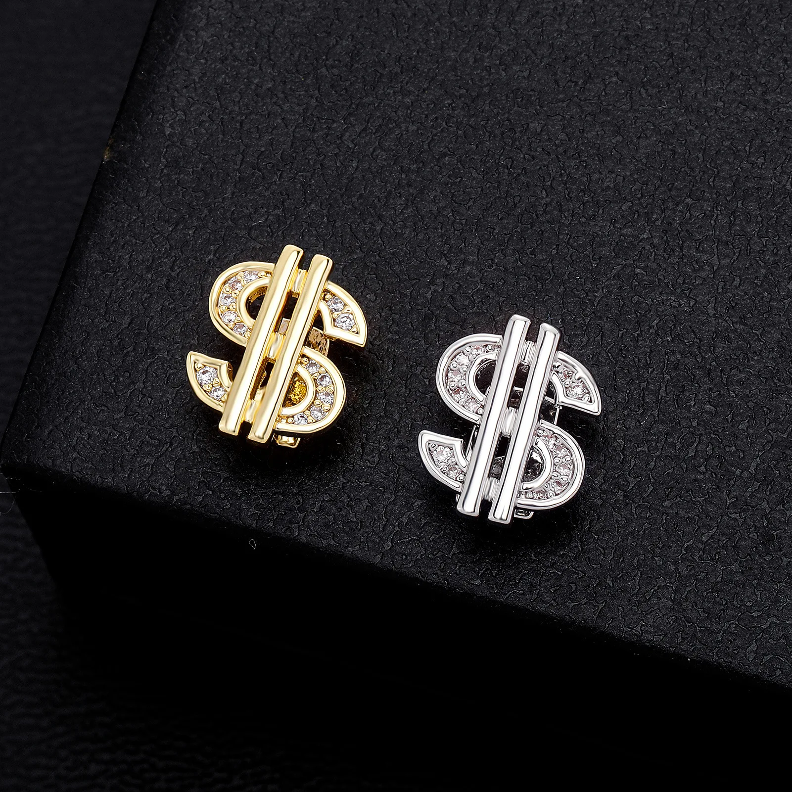 Коронка для зубов в стиле панк бриллиантовый дизайн золотистый/серебристый цвет