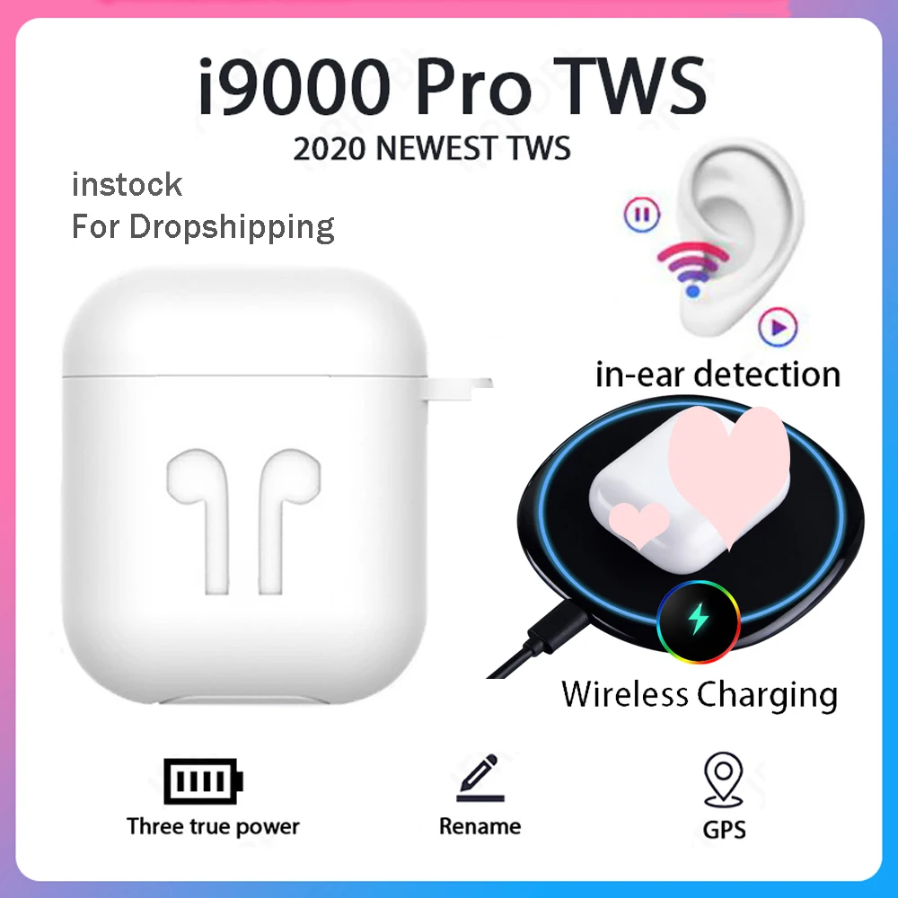 Новые беспроводные наушники i9000 Pro TWS Bluetooth наушники HiFi стерео наушники Спортивная гарнитура PK i12 i500 i90000 max 3 i99999 plus