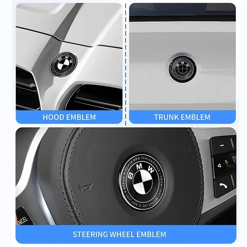 1 шт. полностью черные 45 мм 74 82 задние значки багажника эмблема на переднем капоте