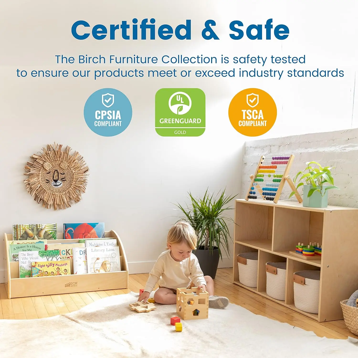 ECR4Kids шкаф для хранения вещей 20 помещений 4x5 классная мебель натуральный