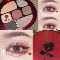 amber eyeshadow palette universal mini gentle texture rose eye shadow accessories for girl rose eye shadow makeup eye shadow