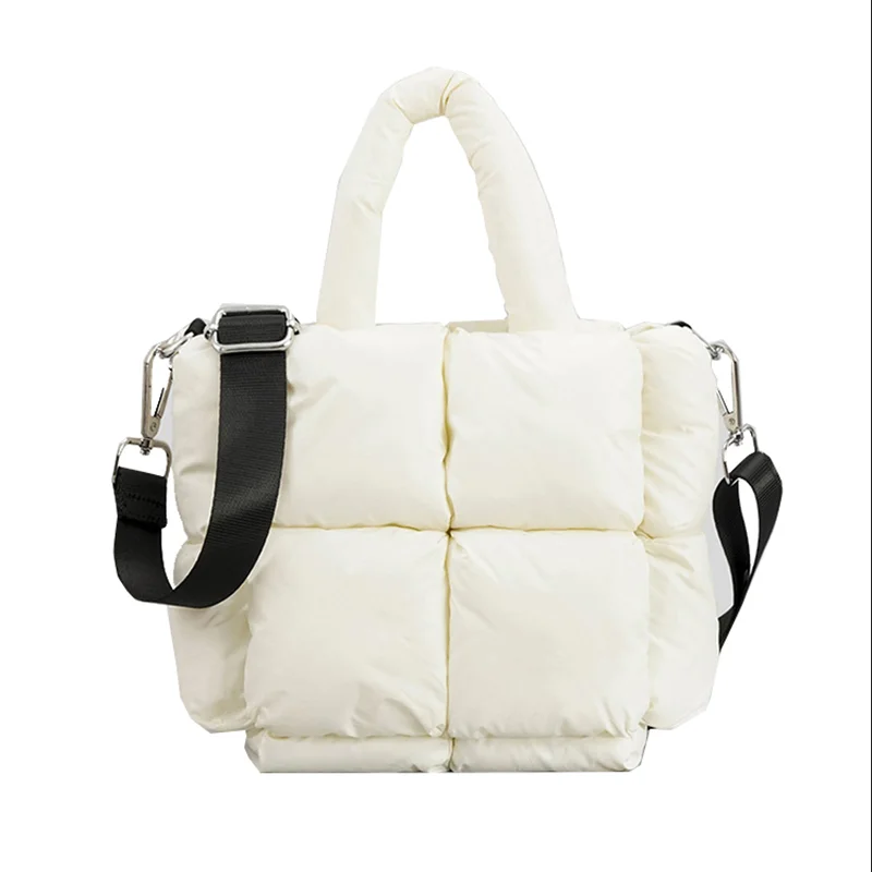 

Handbags for Women New Small Down Cotton Shoulder Bag Simple Design Soft Messenger Handbags Luxury Designer Women Shoulder Bags