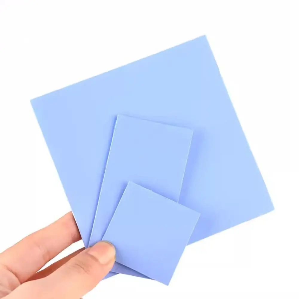 

5pcs Blue Color Silicone Thermal Pad Double Sided Adhesive 4 Styles Thermal Pad Sheet Heat Conduction Sink Adhesive