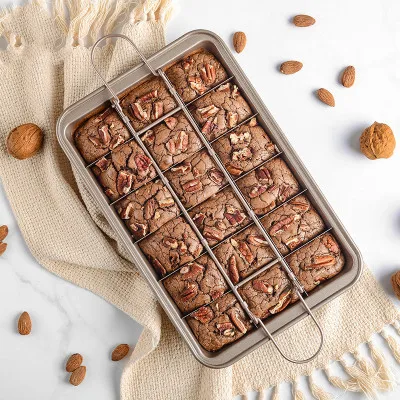 

Kitchen Solid Bottom Thickened Square Brownie Pan Home Bakery
