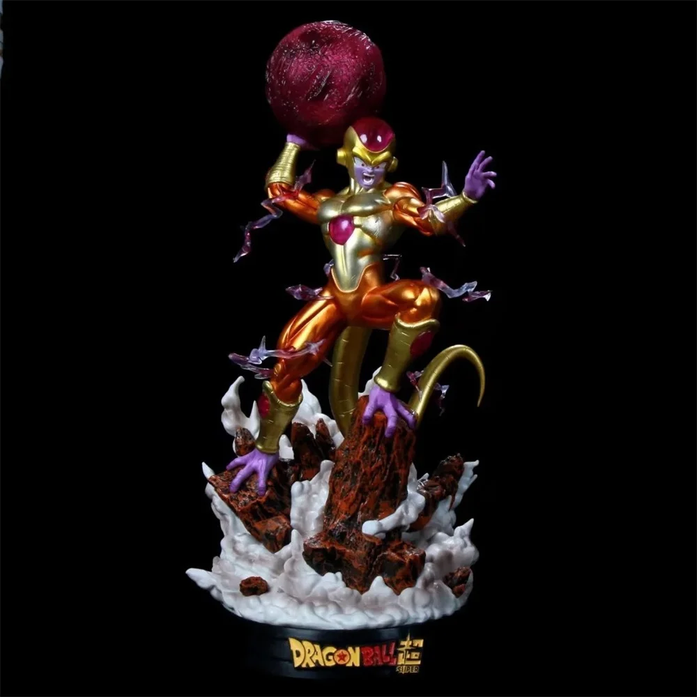 

Anime Dragon Ball Z Gold Frieza GK Big Recruit Luminous PVC Action Figure Collectible Model Doll Toy 48cm