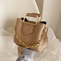 small buckets shoulder crossbody bags for women fashion chain ladies hand bags luxury designer pu leather woman handbags purses