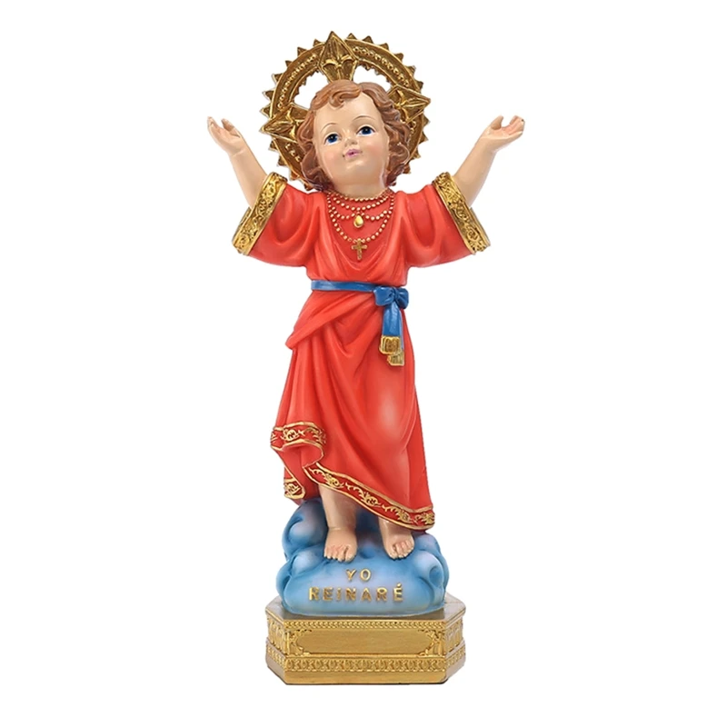 

Divine Child Figurine on Base 8 Inches High Renaissance Collection Resin Statue Religious Gift Catholic Home Decoration