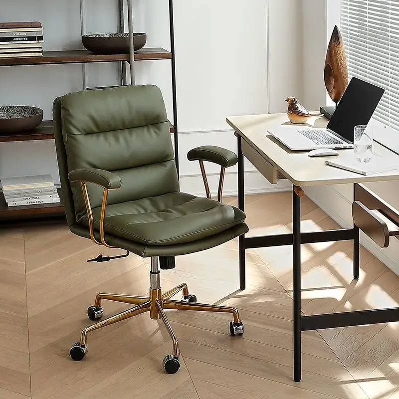 

Nordic Luxury Leather Office Chairs Backrest Leisure Computer Game Office Chair Lift Swivel Armchair Sillon Oficina Furniture