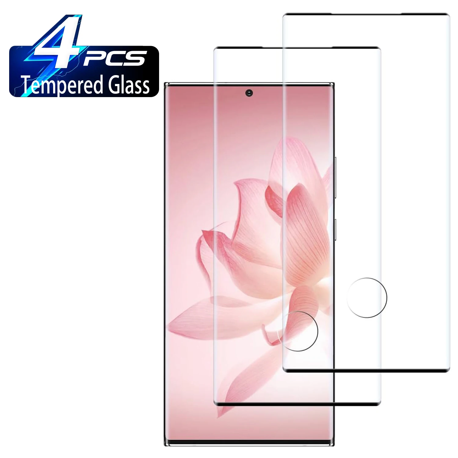 

2/4Pcs Curved Ultrasonic Fingerprin Tempered Glass For Samsung Galaxy Note 20 Ultra Screen Protector Glass