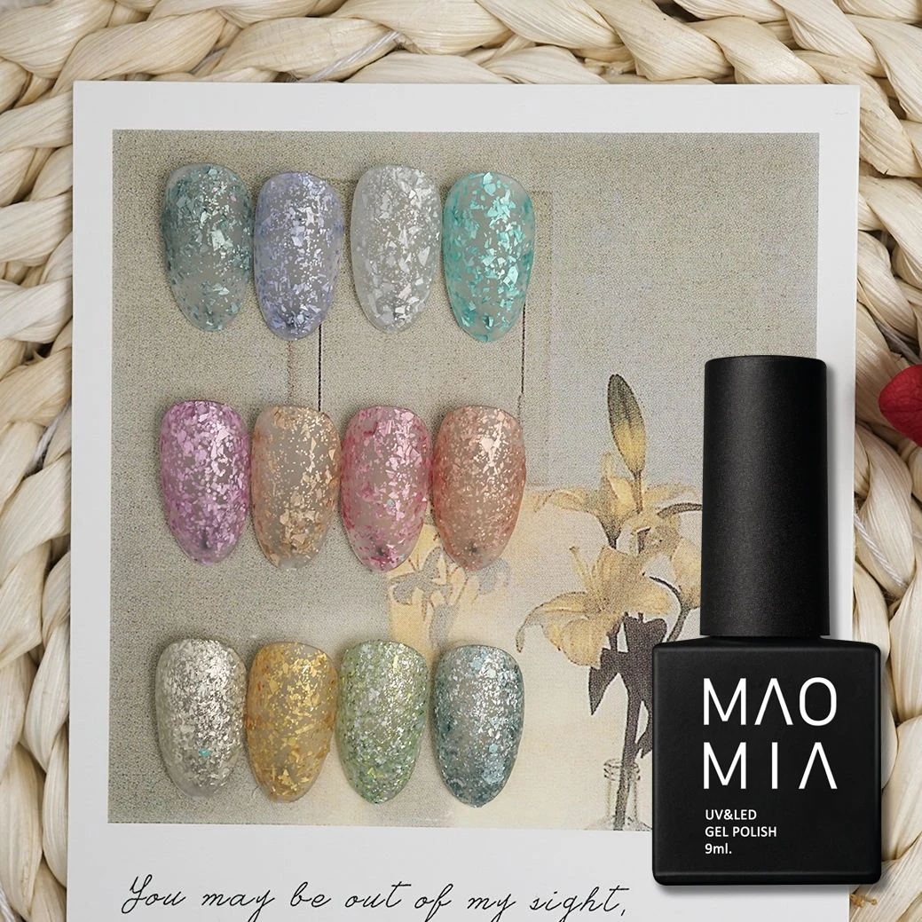 

MAOMIA Cristal Glitter Gel Polish 12 Colors Soak Off UV/LED 9ML Professional Salon Nail Paint Semi Permanent Manicure Decoration