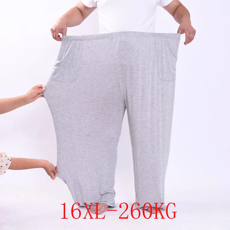 Women High Elastic Casual Pants 15XL 16XL 210-260KG summer modal casual home pants new large size men's super soft men's pants
