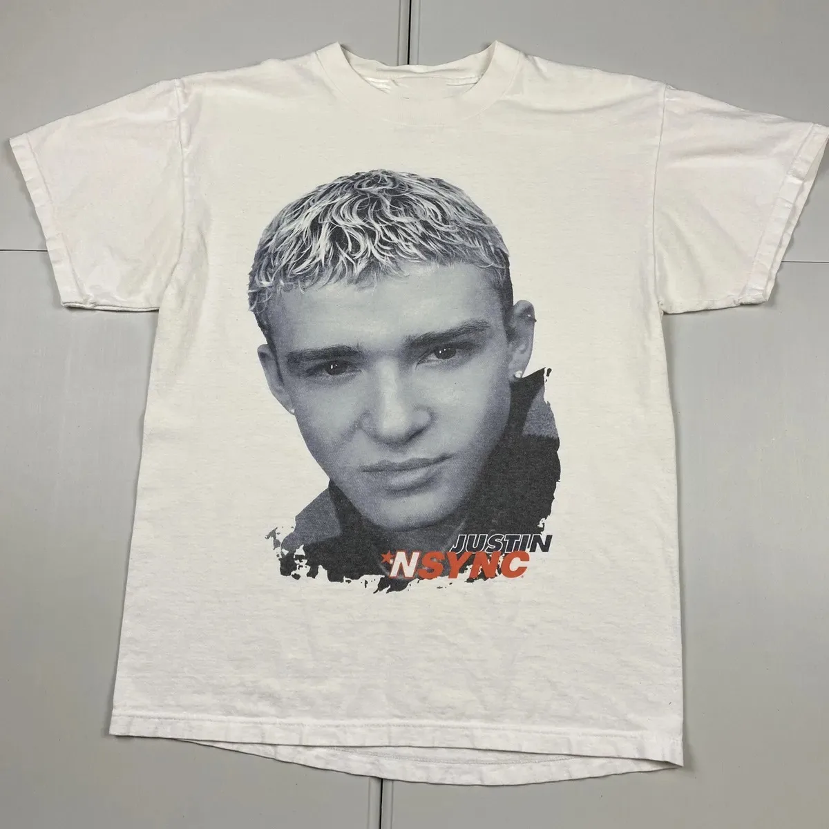 NSYNC Justin Timberlake Белая подарочная хлопковая футболка с короткими рукавами всех