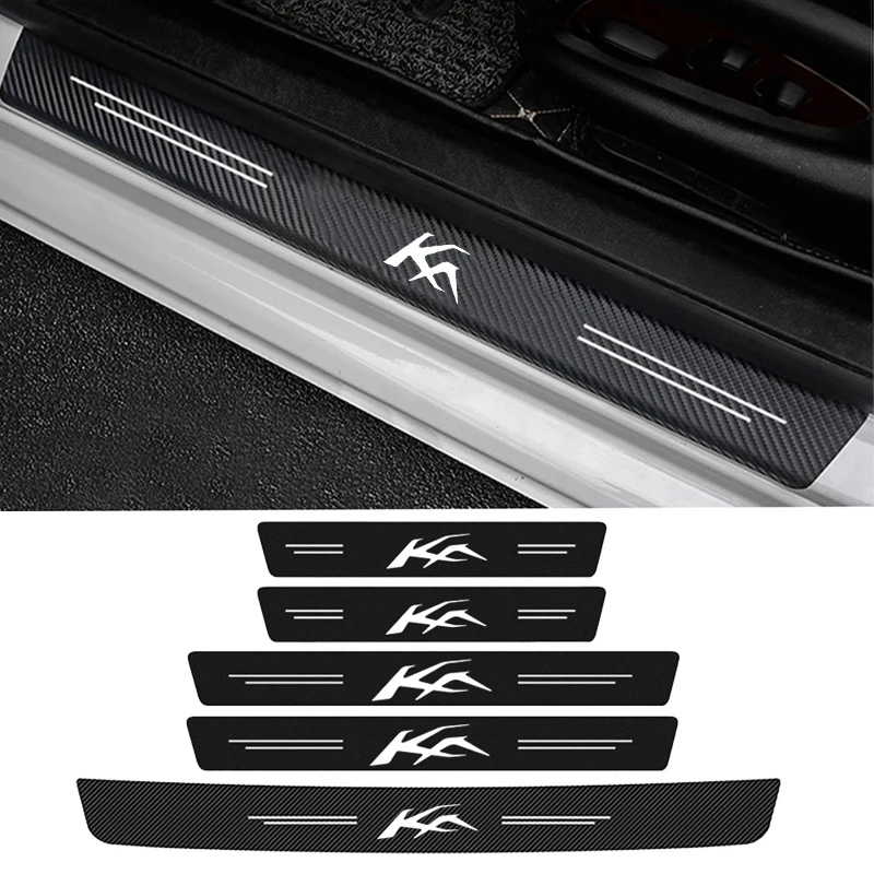

Car Door Threshold Sill Protective Rear Trunk Bumper Guard Sticker Decals for Ford KA Logo Focus KUGA FUSION Fiesta Accessories