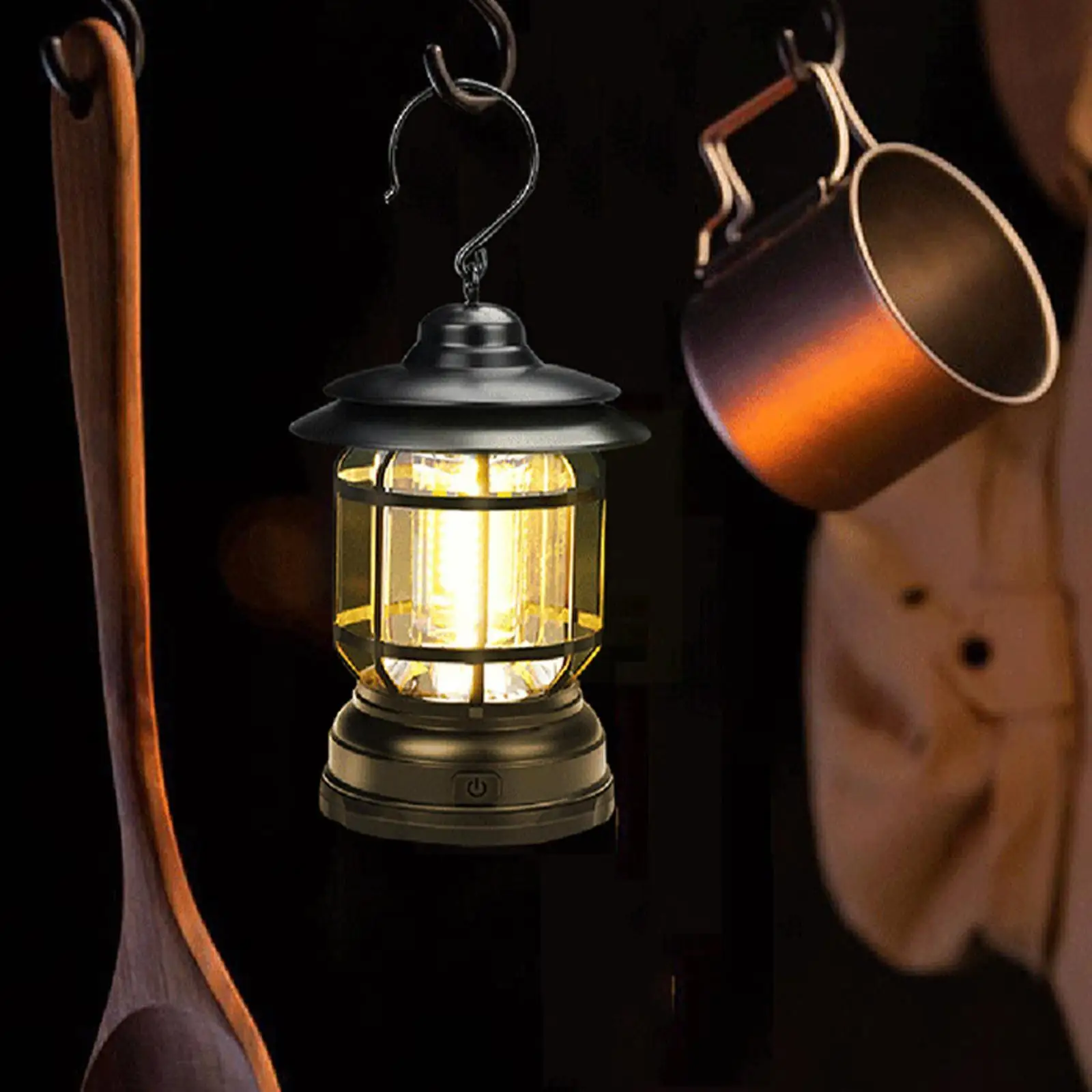 

Фонарь туристический Водонепроницаемый с Usb-зарядкой, ретро освещение для палаток, кемпинга, газона, винтажное украшение, Y2i3