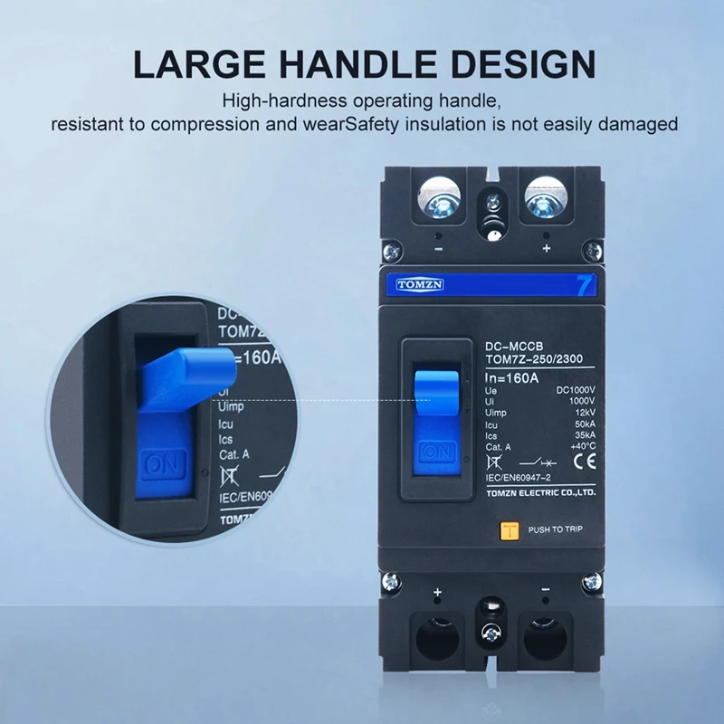 TOMZN 2P DC 1000 В литая от солнечной энергии автоматический выключатель MCCB защита