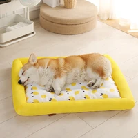 new pet mat cooling summer dog pad mat ice cat sleeping bed cartoon animal pattern dog ice bed breathable kennel cushion blanket