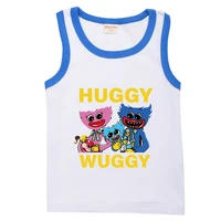 100 cotton children vest poppy playtime huggy wuggy soft sleeveless t shirt moisture wicking kids sports clothes boys tops gift