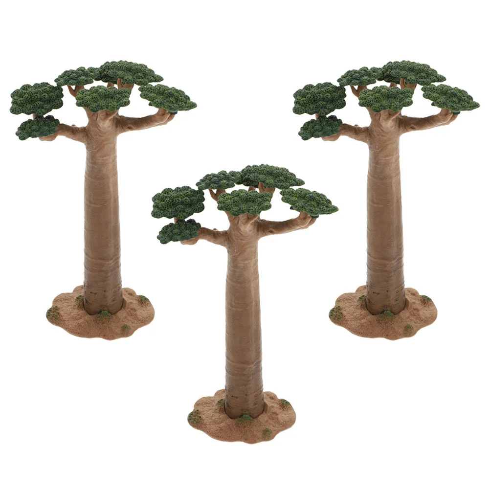 

3 Pcs Simulation Tree Tabletop Miniatures Scenery DIY Trees Model Sand Pvc Architectural Landscape Prop Train