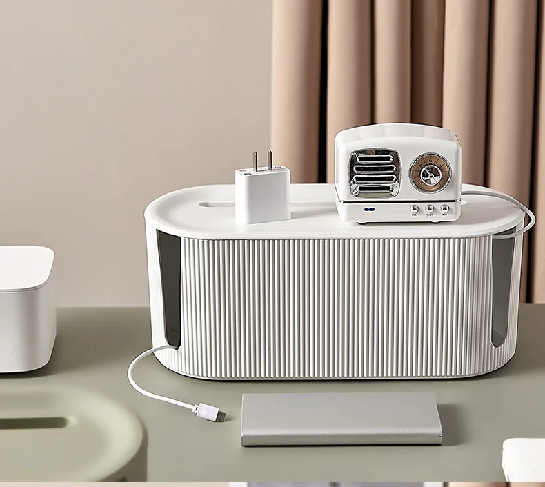 

Morandi Color Wire Cable Storage Case Organizer Box Socket Plug Wireless WiFi Router Board Bracket for Household Bedroom