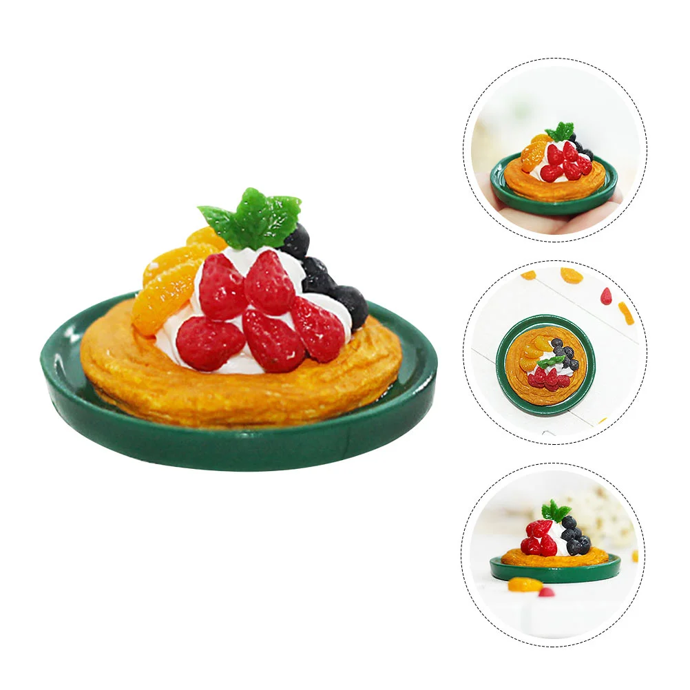 

Miniature Pretend Play Kitchen Creative Mini Fruit Tart Model for Kids