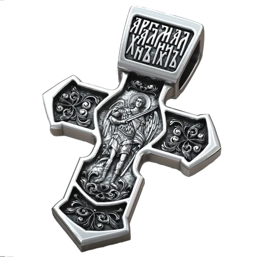 

Jesus Christ Orthodox Silver Christian Cross Christianity Pendant 925 SOLID STERLING Silver Pendant