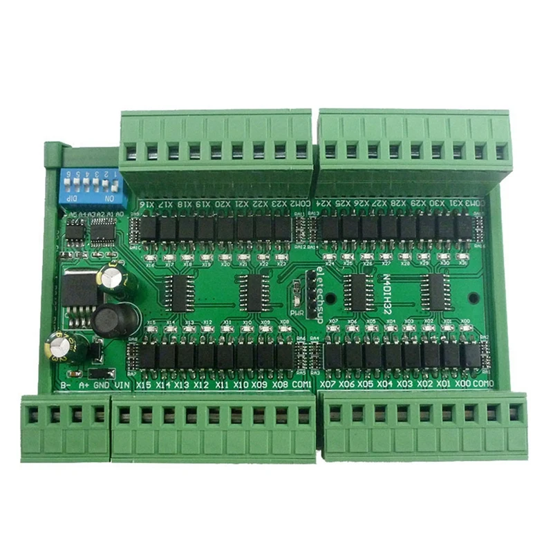

32Ch Isolated Digital Input RS485 Modbus Rtu Controller DC 12V 24V PLC Switch Quantity Acquisition Board