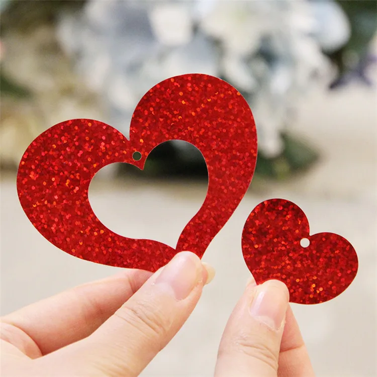 

100pcs/lot Red Heart Sequined Rain Balloon Pendant Romantic Wedding Birthday Party Decoration Room Decor Balloon Accessories