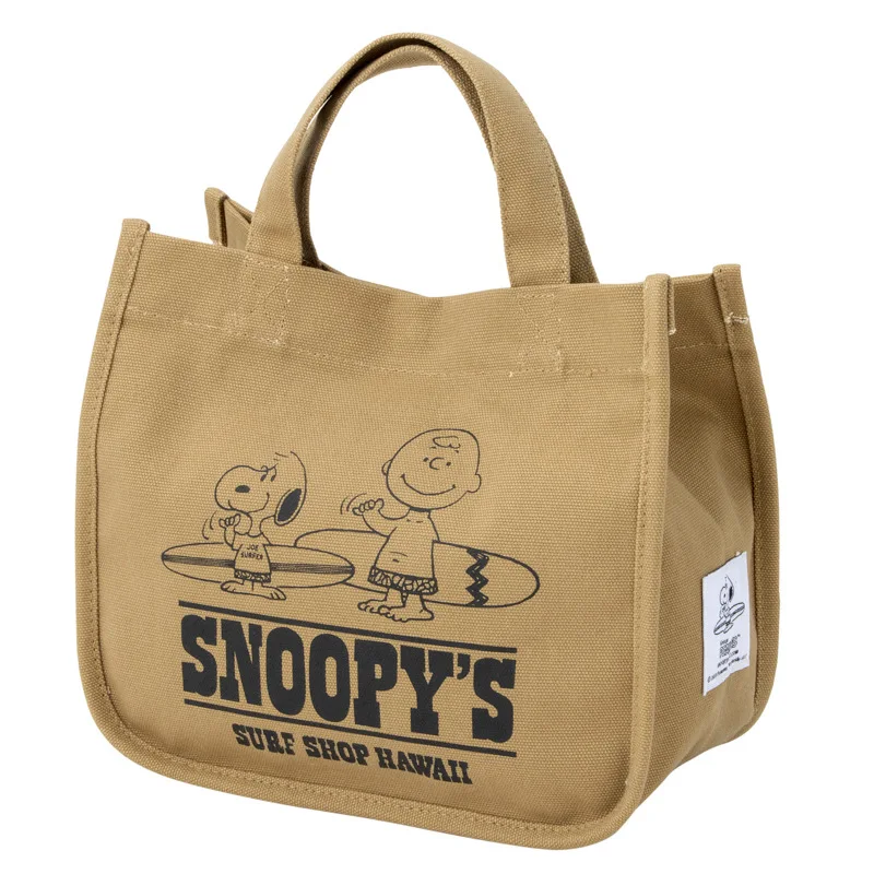 

Kawaii Snoopy Cartoon Canvas Handbag Anime Peripheral Fashion Shopping Bag Casual Travel Canvas Bag Reusable Girls Birthday Gift