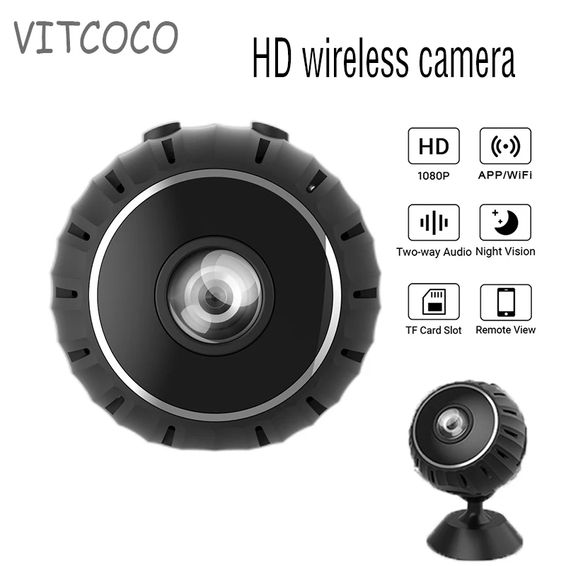 

VITCOCO Surveillance Camera X10 Wireless Camera Sports Night Vision HD Aerial DV Camera Sports Camera Wifi Camera A9 X6D