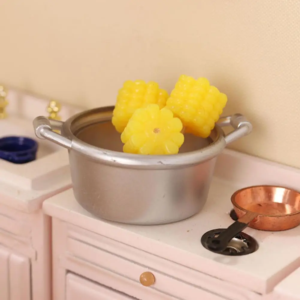 

1:12 Funny Mini Corn Cob Eco-friendly Compact Dollhouse Food Pretend Kitchen Toy Miniature Food