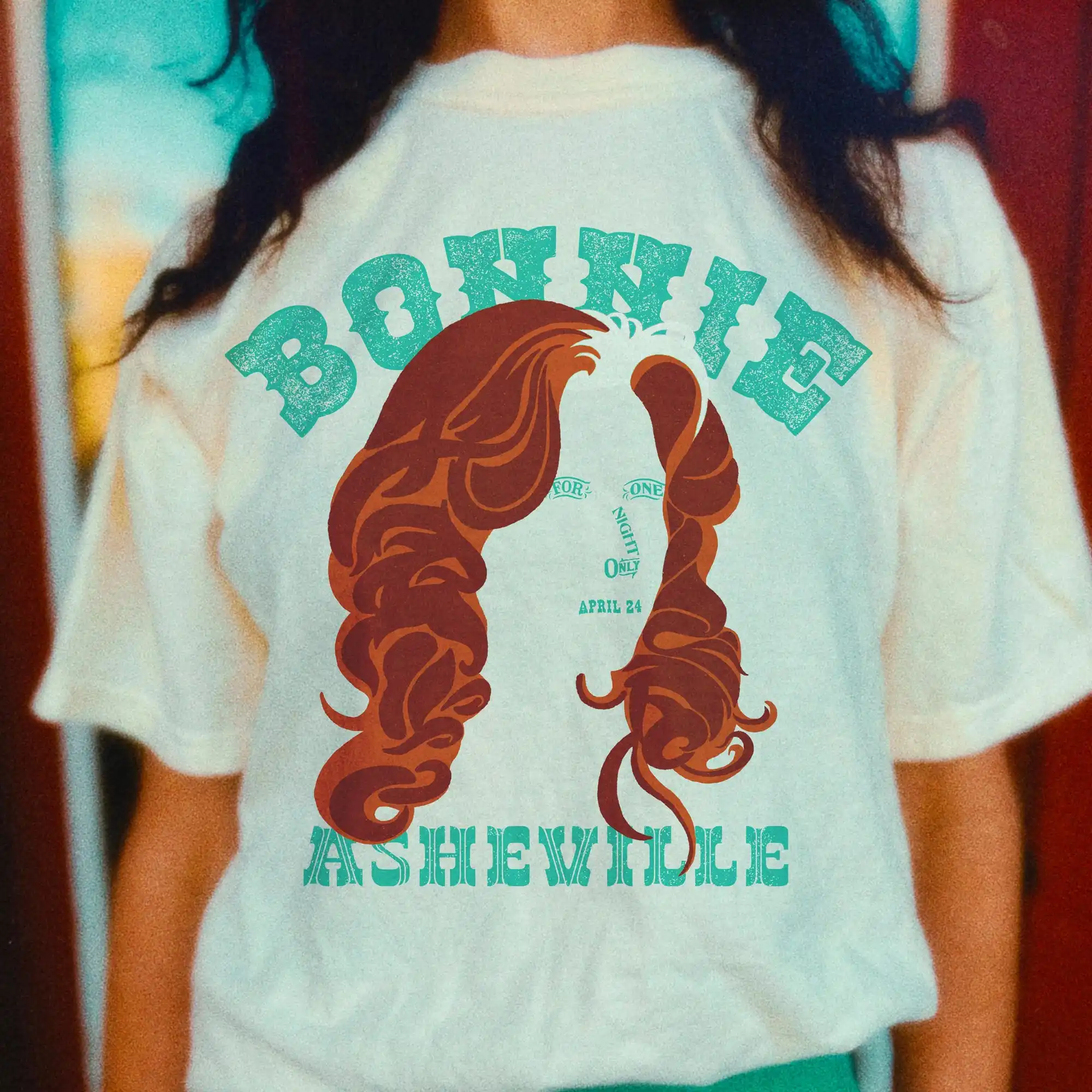 Концертная рубашка Bonnie Raitt Asheville 2025 года одежда Концерт в винтажном стиле Рубашка
