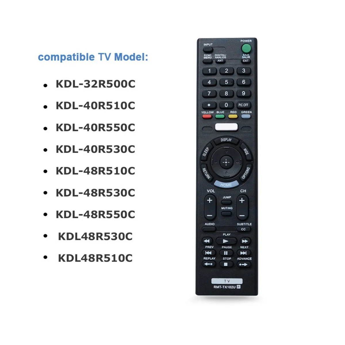 Смарт-ТВ с дистанционным управлением для Sony Rmt-Tx102U Rmt-Tx100D Rmt-Tx101J Rmt-Tx101D Rmt-Tx100E Rmt-Tx101E