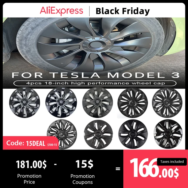4pcs for tesla model 3 y hubcap original car replacement wheel cap cover 18inch 19inch hubcap full cover accessories 21-2022