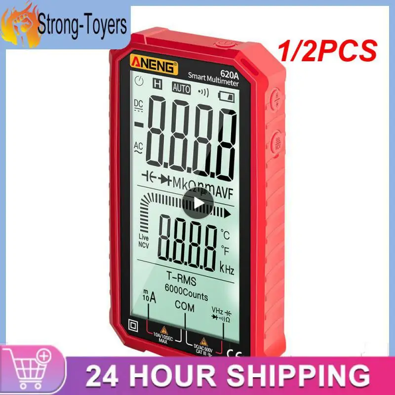 

1/2PCS Digital 620A Smart Multimeter Transistor Testers 6000 Counts True RMS Auto Electrical Capacitance Meter Temp Resistance