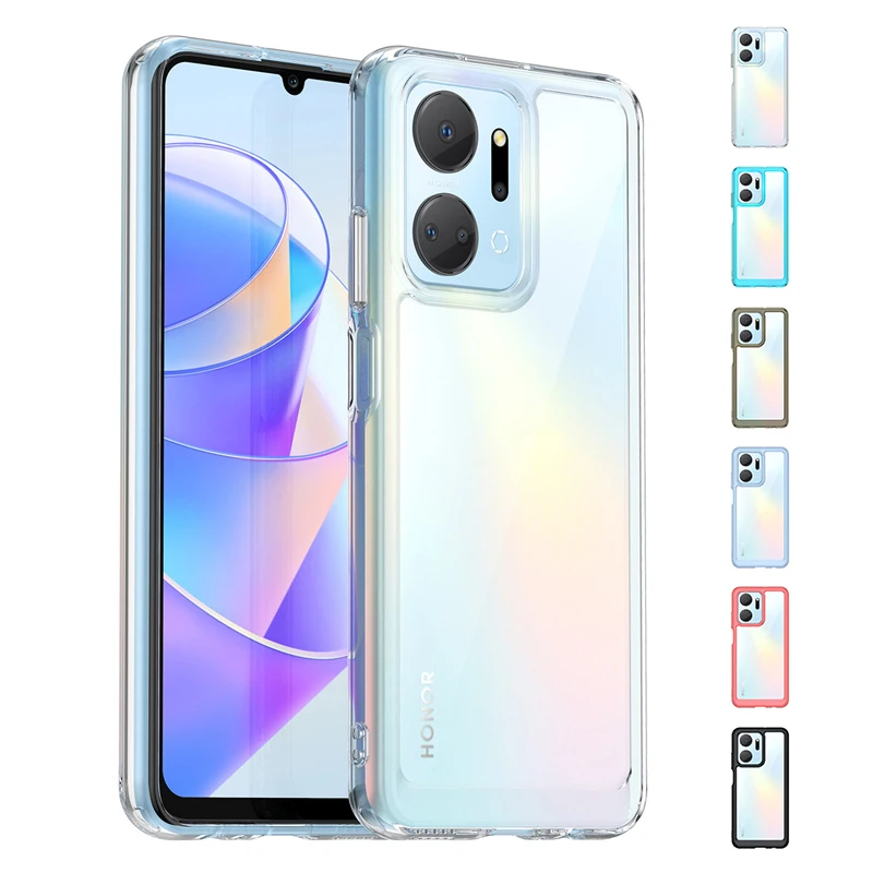 

For Cover Honor X7A Case Honor X7A Capas Phone Bumper Back Shockproof Transparent Colour Clear For Fundas Honor X7A X8A X9A