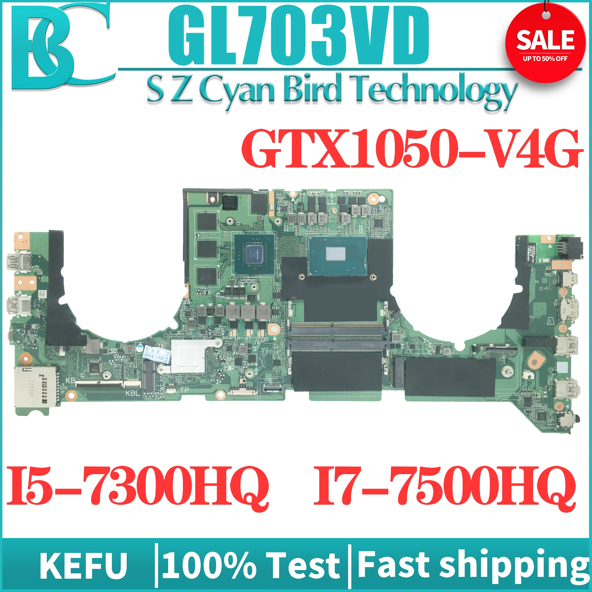 

Материнская плата KEFU DABKNMB28A0 для ноутбука ASUS ROG GL703VD GTX1050/4G