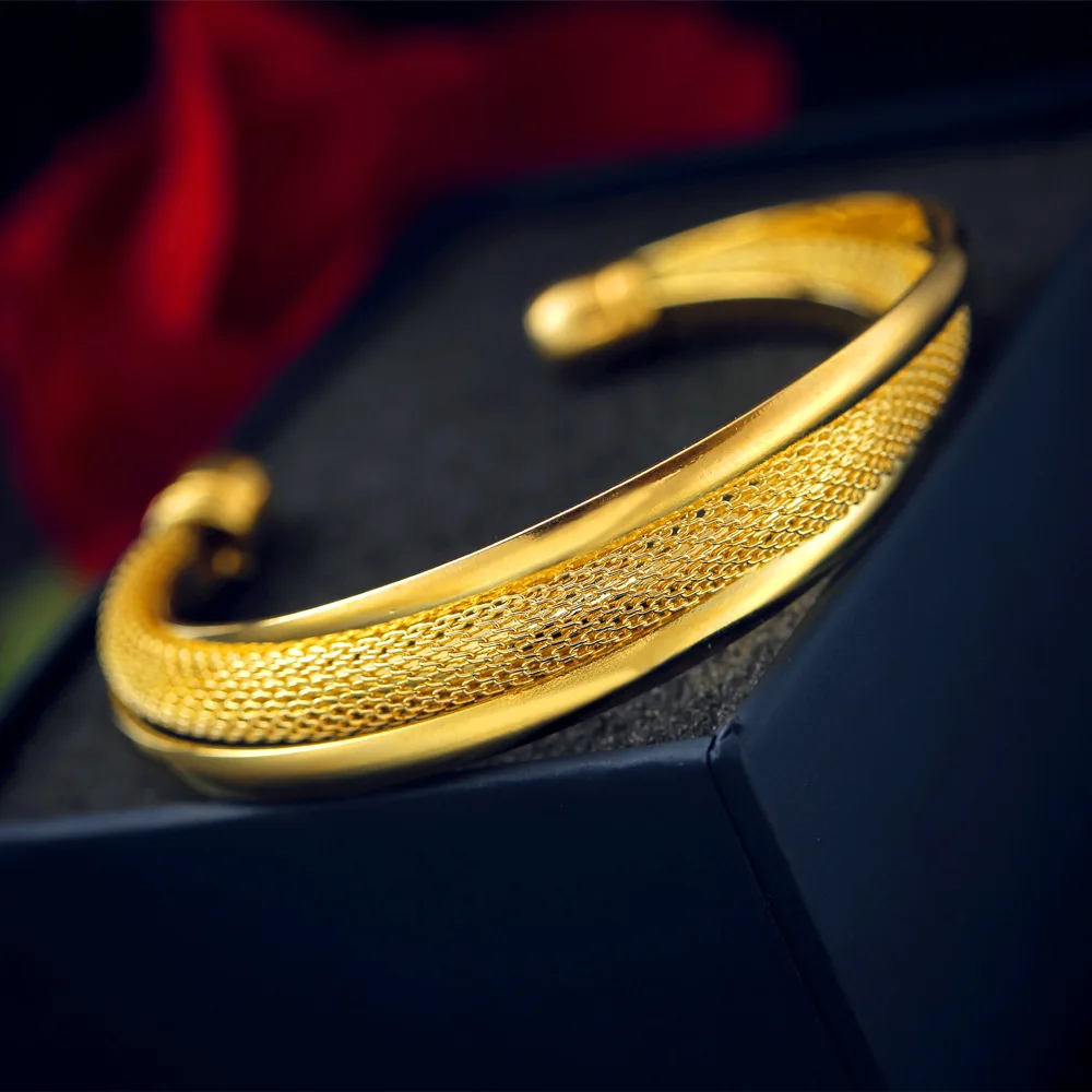 

Hot selling high quality sterling silver bracelet European and American classic silver plated double wire mesh bracelet
