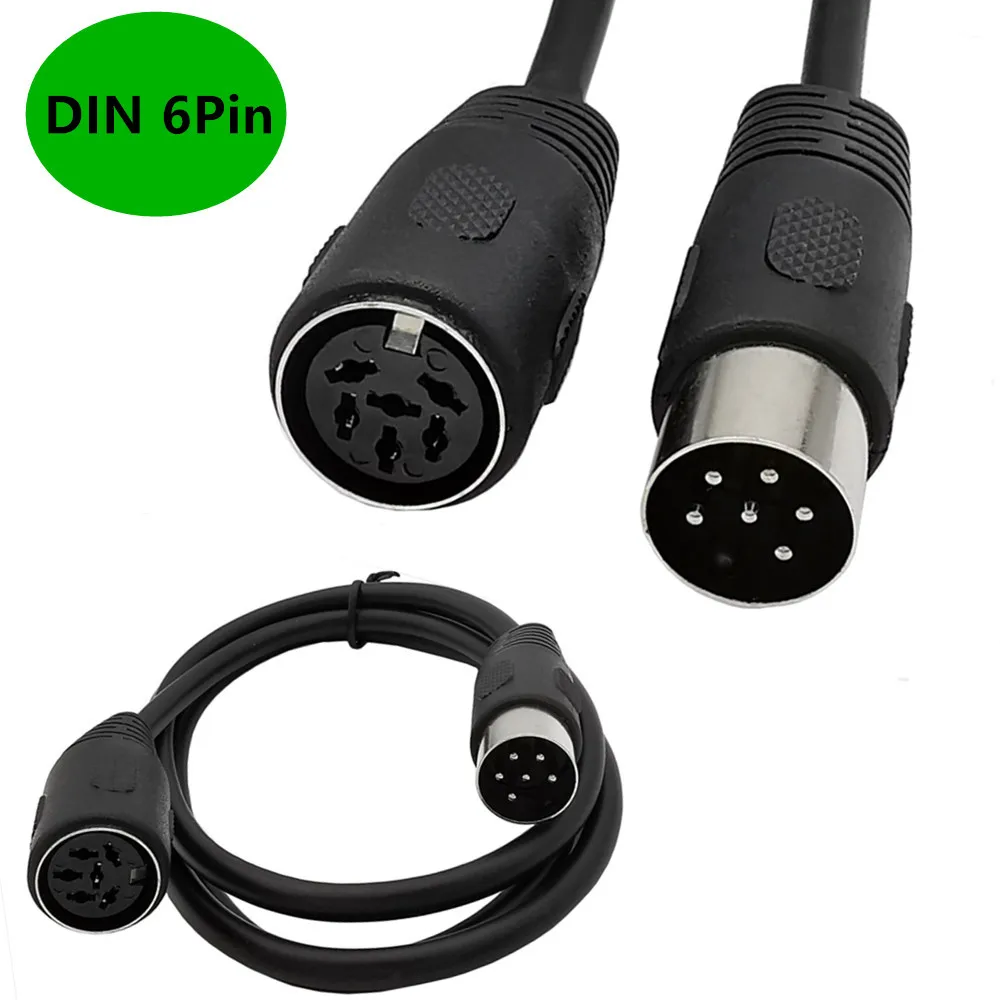 

High Quality DIN 6pin Male to female Audio and Video Cable S-Terminal Midi 6pin for Audio Microphone Guitar Cable