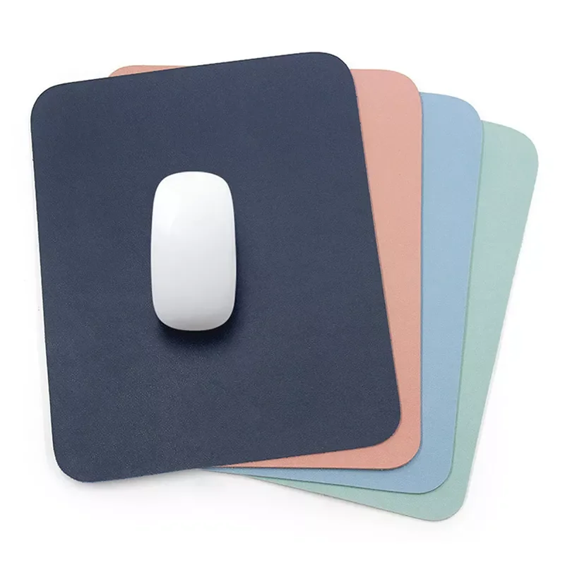 

Solid Color PU Leather Mouse Mat Anti-slip Waterproof 23*19cm Mouse Pad Accessoires Marble Style Mousepad