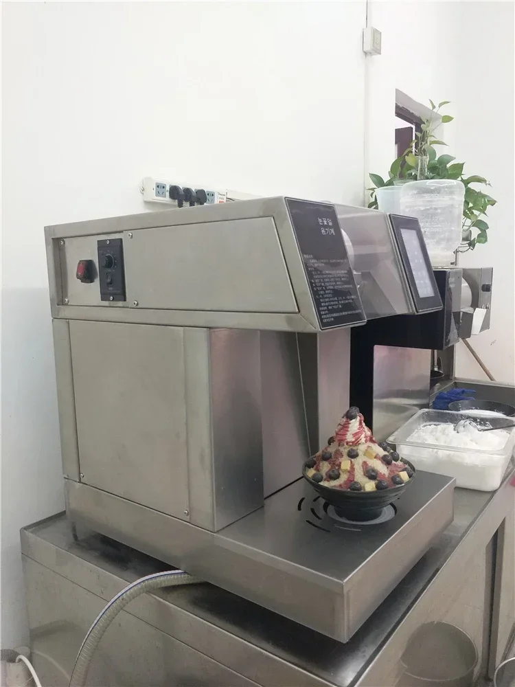 Машина для производства льда с молоком GL-B120 Bingsu сенсорным экраном в магазине чая